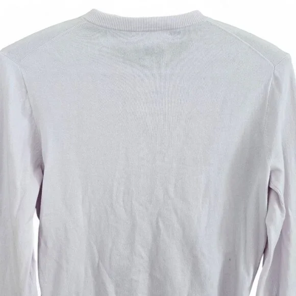 J. Crew Womens Light Purple Button-Up Cardigan Sweater Size M Cotton Crew Neck - Picture 6 of 9